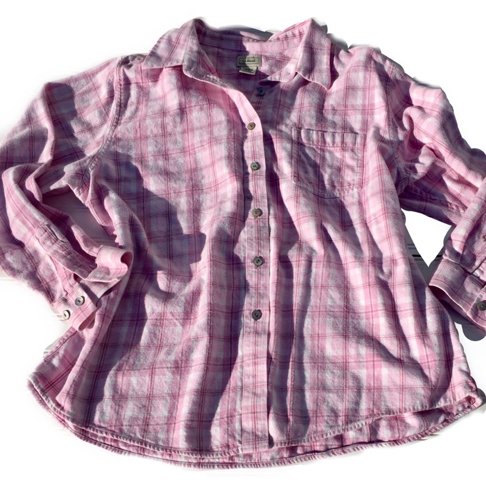 L.L. Bean Cozy Retro Boyfriend Flannel 100% Cotton
